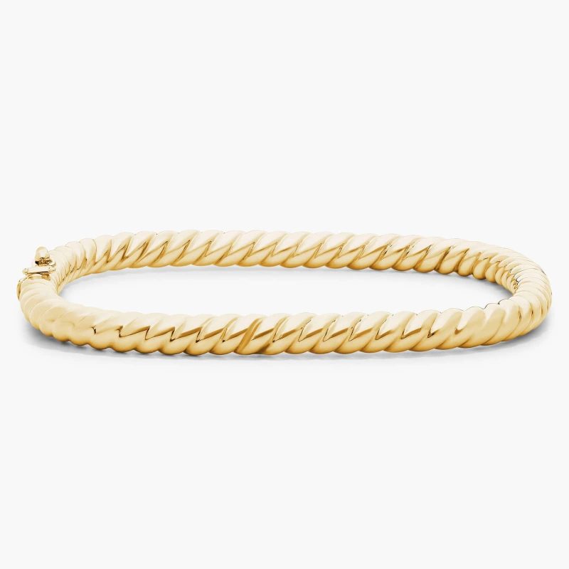14k solid gold bangle bracelet