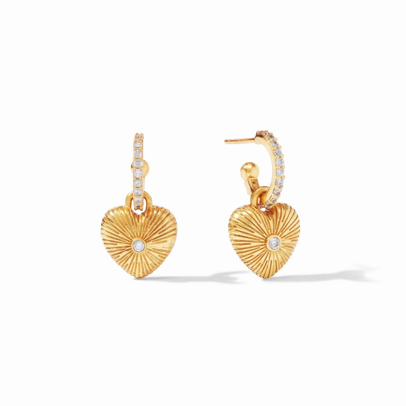 gold heart earrings