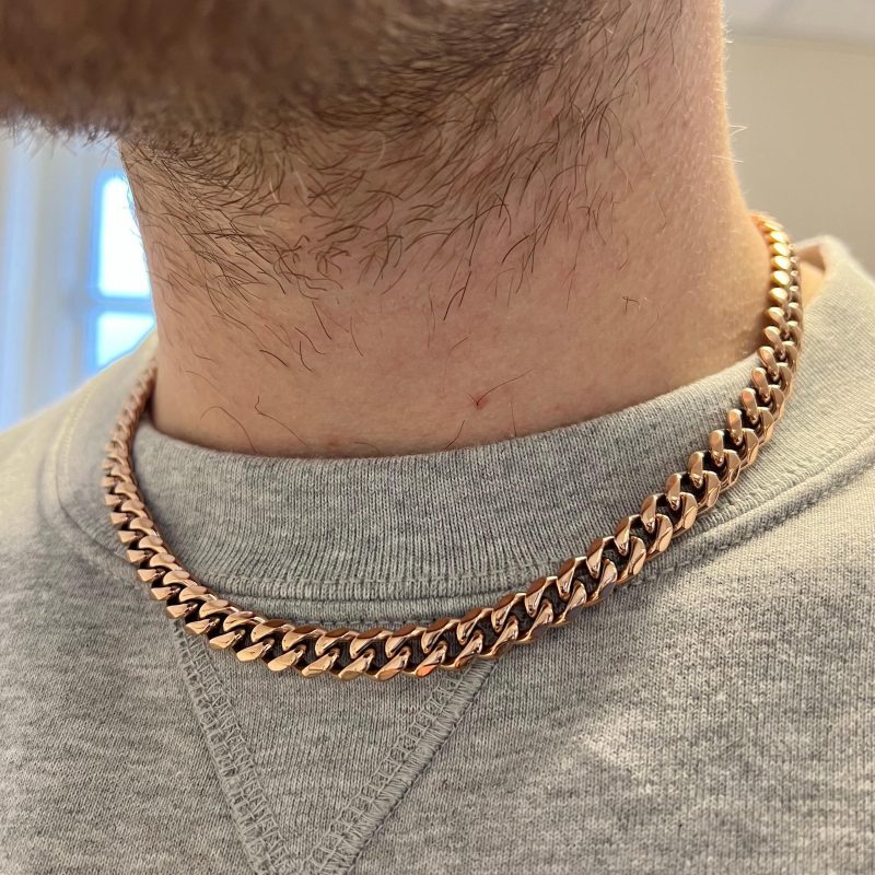 rose gold mens chain