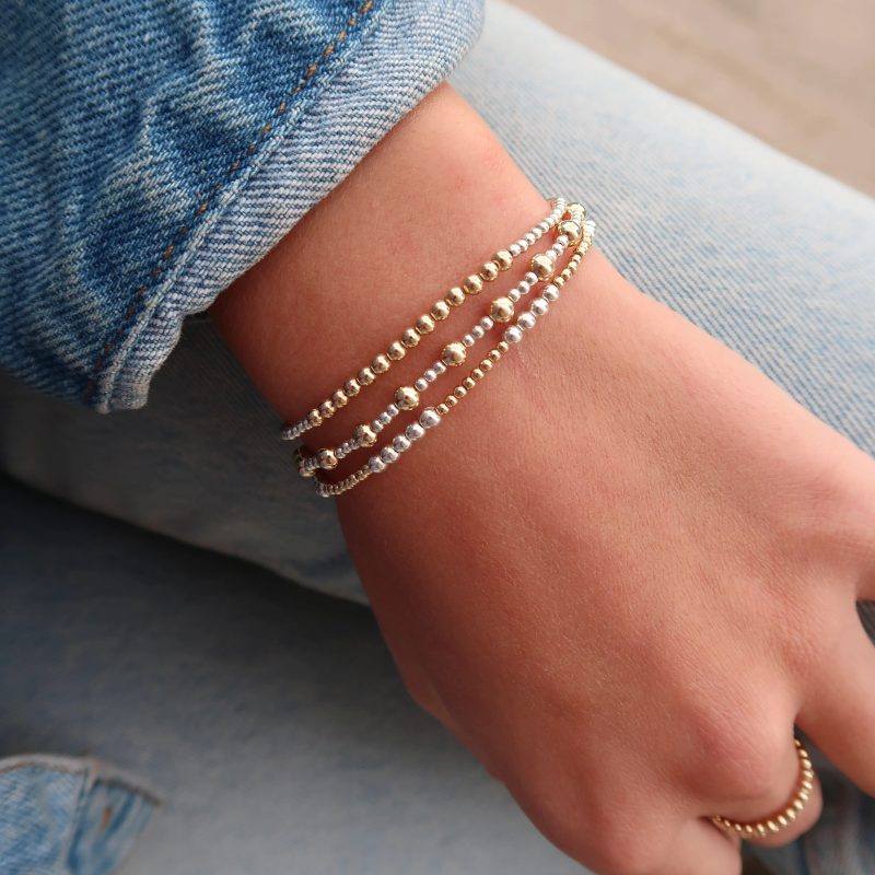 mixed metal bracelets