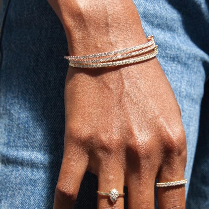 gold and diamond bangle