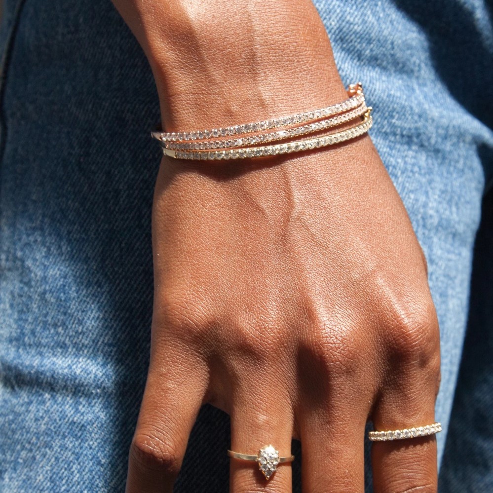 gold and diamond bangle