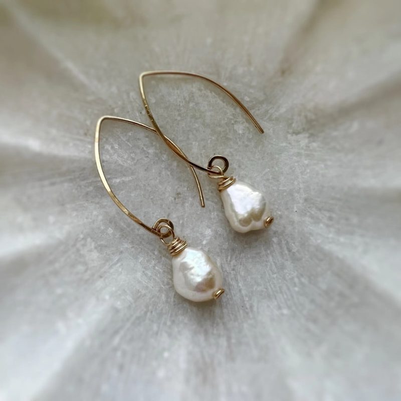 pearl dangle earrings