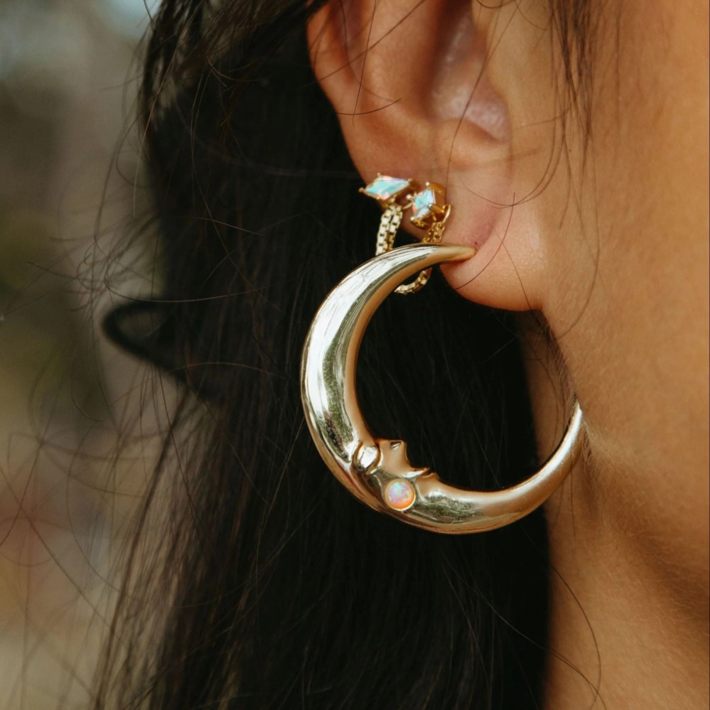 moon earrings