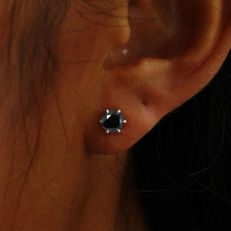 black studs earrings