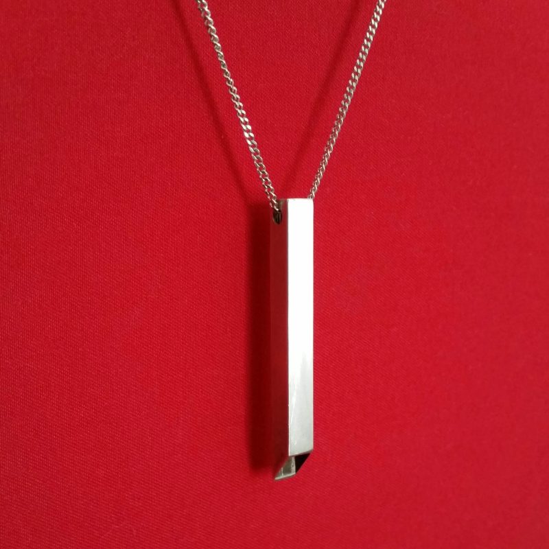 silver bar pendant