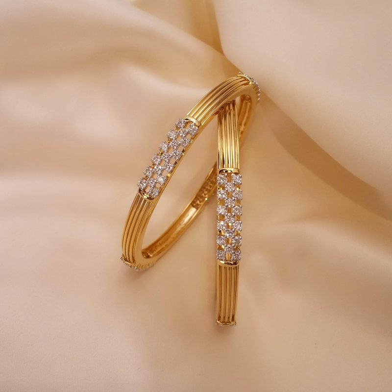 gold and diamond bangle
