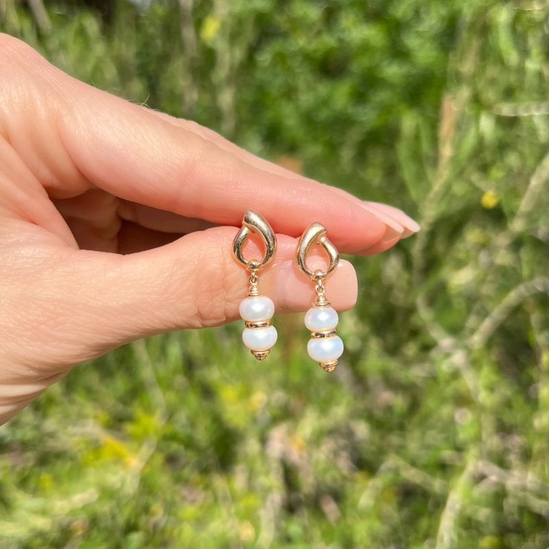 pearl dangle earrings