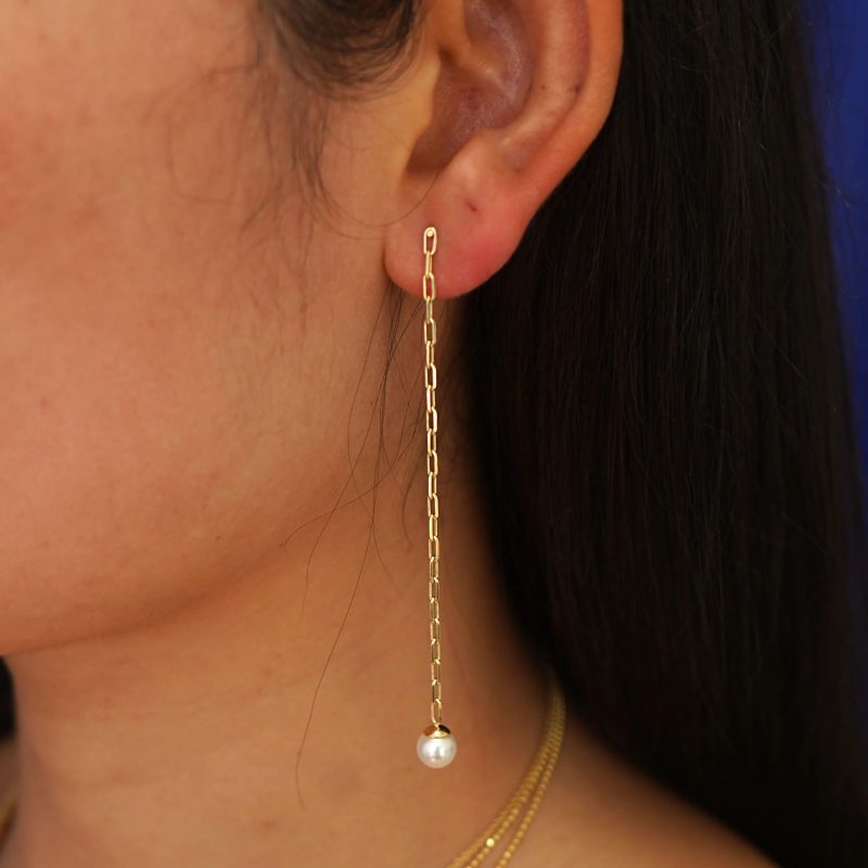 pearl dangle earrings